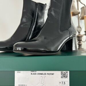 Paul Green Glossy Black Heeled Boots NWOT 
UK 7.5 US 10